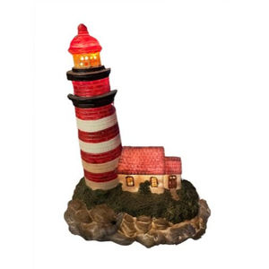 Vintage tabletop lighthouse with motion lights and sounds